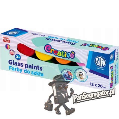 Farby do szkła 12kol. x 20ml 301124007 ASTRA