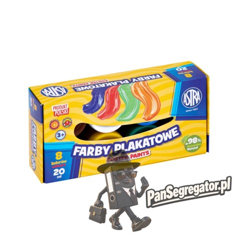 Farby plakatowe 8 kolorów 20ml Standard Box 301123041 ASTRA