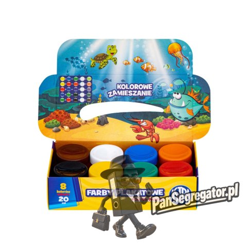 Farby plakatowe 8 kolorów 20ml Standard Box 301123041 ASTRA