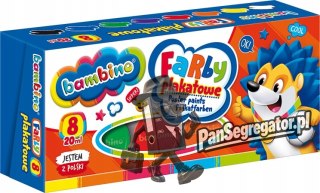 Farby plakatowe dla dzieci Zestaw 8 kolorów x 20ml BAMBINO St.Majewski
