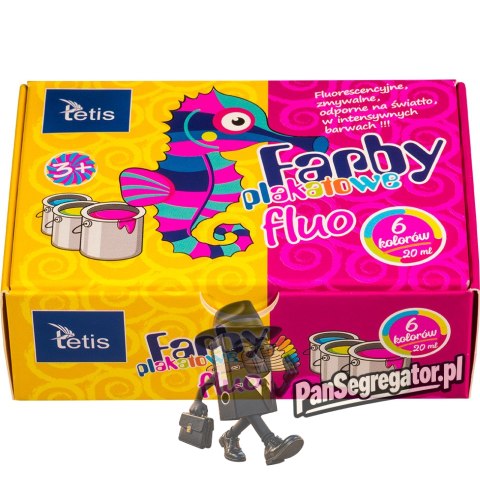 Farby plakatowe fluo 20ml. 6 kolorów KF002-A TETIS