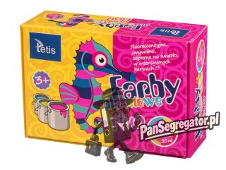 Farby plakatowe fluo 20ml. 6 kolorów KF002-A TETIS