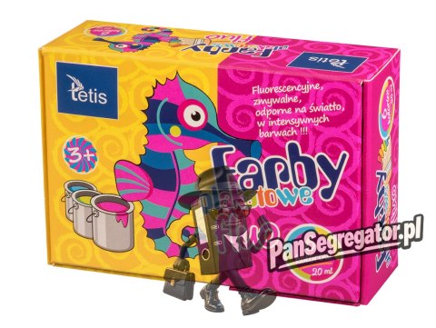 Farby plakatowe fluo 20ml. 6 kolorów KF002-A TETIS
