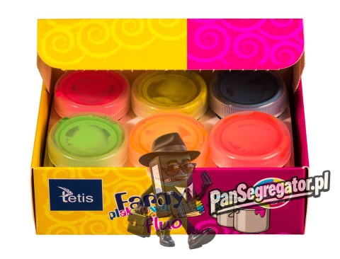 Farby plakatowe fluo 20ml. 6 kolorów KF002-A TETIS