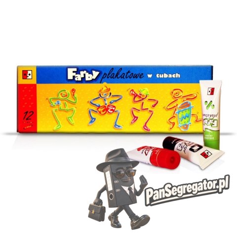 Farby plakatowe w tubach 12 kol.30ml. JEDNOŚĆ