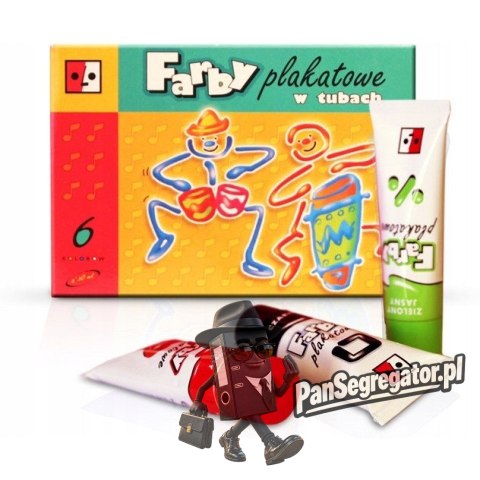 Farby plakatowe w tubach 6 kol 30ml JEDNOŚĆ