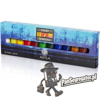 Farby tempera zestaw 12 kolorów 20ml w tubkach 83414900 ASTRA