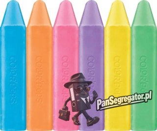 Kreda chodnikowa COLOR PEPS 6 kolorów, pud z zawieszką 936010 MAPED