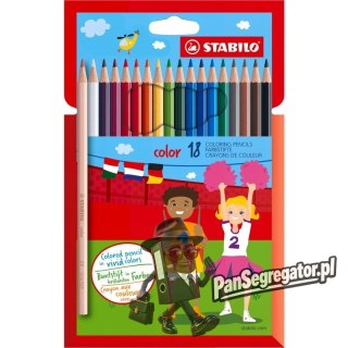 Kredki COLOR kpl 18 szt. pud. z zawieszką 1918/77-11 STABILO
