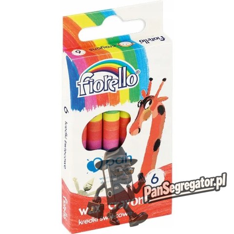 Kredki FIORELLO świecowe 6 kolorów 170-1381