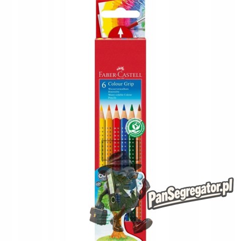 Kredki GRIP 2001 6 kolorów opak. kartonowe 112406 FABER-CASTELL