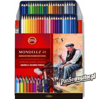 Kredki MONDELUZ 48kol + pędzelek+temperówka 3713048003KZ KOH-I-NOOR