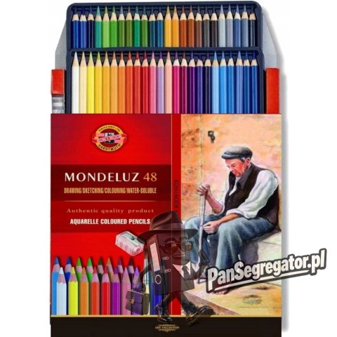 Kredki MONDELUZ 48kol + pędzelek+temperówka 3713048003KZ KOH-I-NOOR