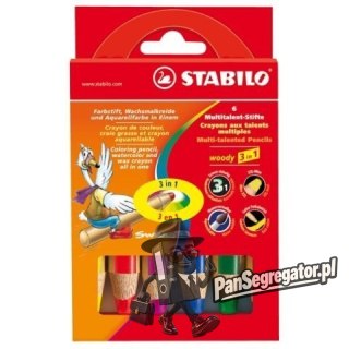 Kredki STABILO WOODY 8806 3in1 6kol.