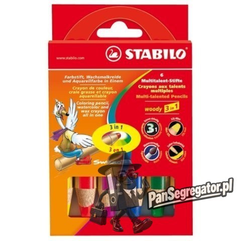 Kredki STABILO WOODY 8806 3in1 6kol.
