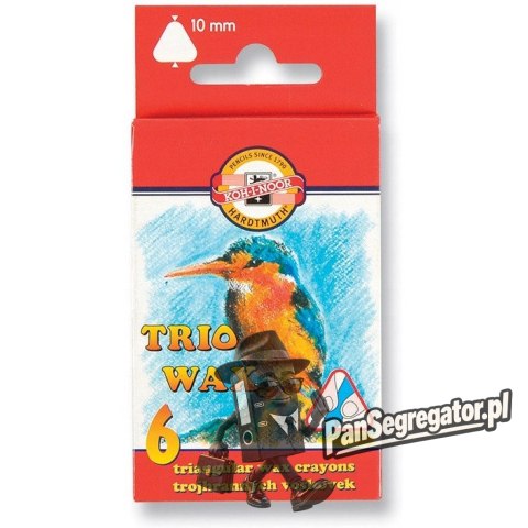 Kredki TRIO WAX JUMBO 6 kol. 10mm 8271/2 KOH-I-NOOR