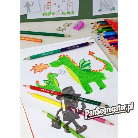 Kredki ZAMEK 36kol. dwustronne +3 kredki dwustronne +ołówek+temperówka 110336 FABER CASTELL