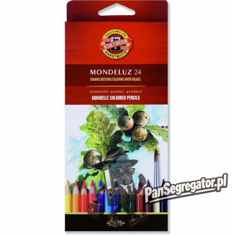 Kredki akwarelowe MONDELUZ 24 kolory 3718 KOH-I-NOOR