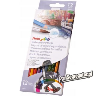 Kredki akwarelowe PENTEL 12 kolorów CB9-12