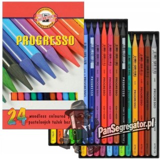 Kredki bezdrzewne PROGRESSO 24 kolory 8758 KOH-I-NOOR
