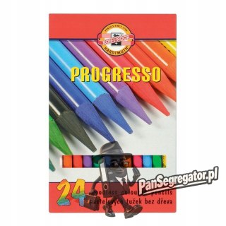 Kredki bezdrzewne PROGRESSO 24 kolory 8758 KOH-I-NOOR