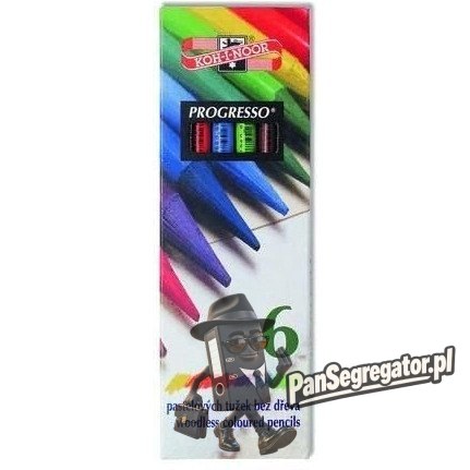 Kredki bezdrzewne PROGRESSO 6 kolorów 8755 KOH-I-NOOR