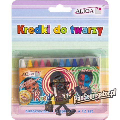 Kredki do twarzy 12 kolorów FC-12 ALIGA
