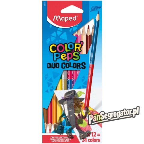 Kredki dwustronne COLORPEPS DUO 12=24kol 829600