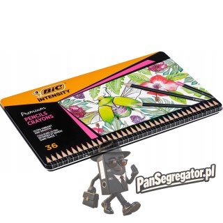 Kredki ołówkowe 36 kolorów INTENSITY Premium metalowe opakowanie 510022 BIC