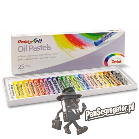 Kredki pastele olejne PENTEL 25kolorów PHN25