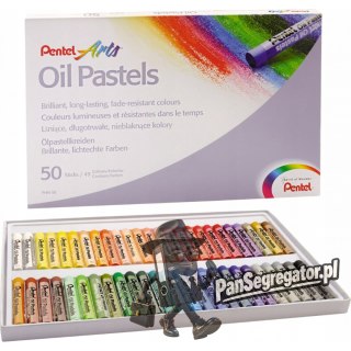 Kredki pastele olejne PENTEL 50kolorów PHN50