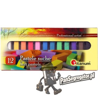 Kredki pastele suche 12 kolorów 208691 TITANUM