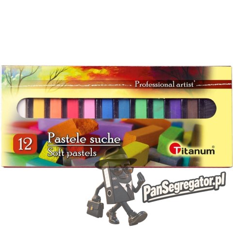 Kredki pastele suche 12 kolorów 208691 TITANUM