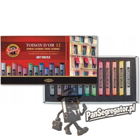Kredki pastele suche 12 kolorów TOISON DOR 8512N KOH-I-NOOR