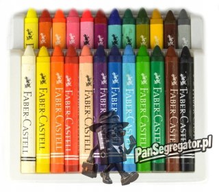 Kredki świecowe trójkątne 24kol opakowanie kartonowe 120024 Faber-Castell