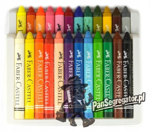 Kredki świecowe trójkątne 24kol opakowanie kartonowe 120024 Faber-Castell