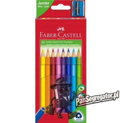Kredki trójkątne FABER-CASTELL Junior Grip 10 kolorów 116510 FC