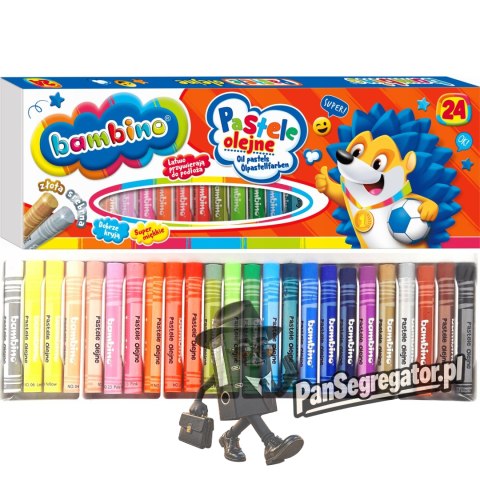 Pastele olejne Zestaw 24 kolory Kredki BAMBINO St.Majewski