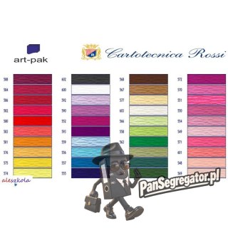 Bibuła karbowana, włoska gruba 180g ciemno czerwony 586 Cartotecnica Rossi