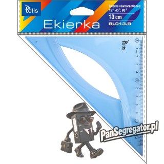 Ekierka równoramienna 13cm NIEBIESKA BL013-B TETIS