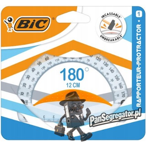 Kątomierz przezroczysty PROTRACTOR 12cm 9926551 BIC