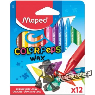 Kredki COLORPEPS świecowe 12 kolorów 861011 MAPED