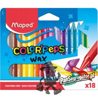 Kredki COLORPEPS świecowe 18 kolorów 861012 MAPED