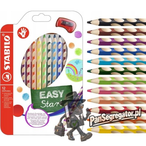 Kredki EASYCOLORS 12kol.332/12 STABILO dla praworęcznych