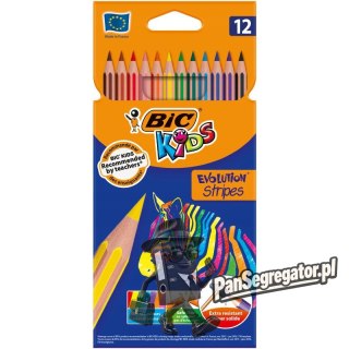 Kredki Eco Evolution Stripes 12kolorów 82902910 BIC