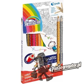 Kredki FIORELLO Super soft 12 kolorów trójkątna 170-2150