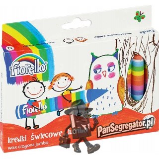 Kredki FIORELLO świecowe 12 kolorów JUMBO kolor 170-1384