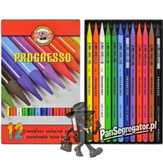 Kredki PROGRESSO 12 kolorów 8756 KOH-I-NOOR