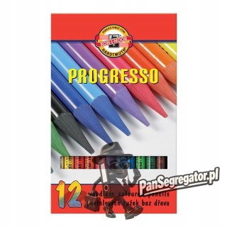 Kredki PROGRESSO 12 kolorów 8756 KOH-I-NOOR