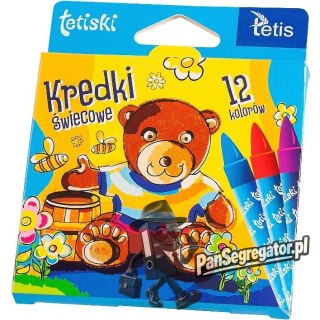 Kredki TETISKI świecowe 12kol KT015-AB TETIS